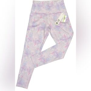 NICOLE MILLER SPORT WOMEN LENGTH LEGGINGS WITH POCKETS-WORKOUT COLORS PINK  L